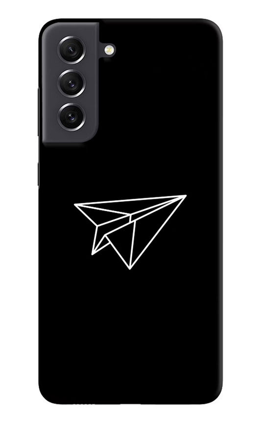 Paper Plane White Samsung S21 FE 5G Hard Case Back Cover by Casekaro