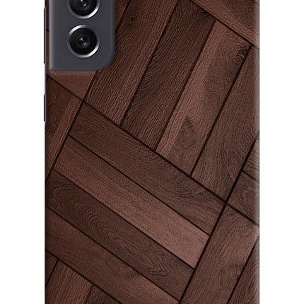 Wooden Texture Design Samsung S21 FE 5G Hard Case Back Cover by Casekaro