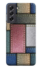 Multicolor Jeans Samsung S21 FE 5G Hard Case Back Cover by Casekaro