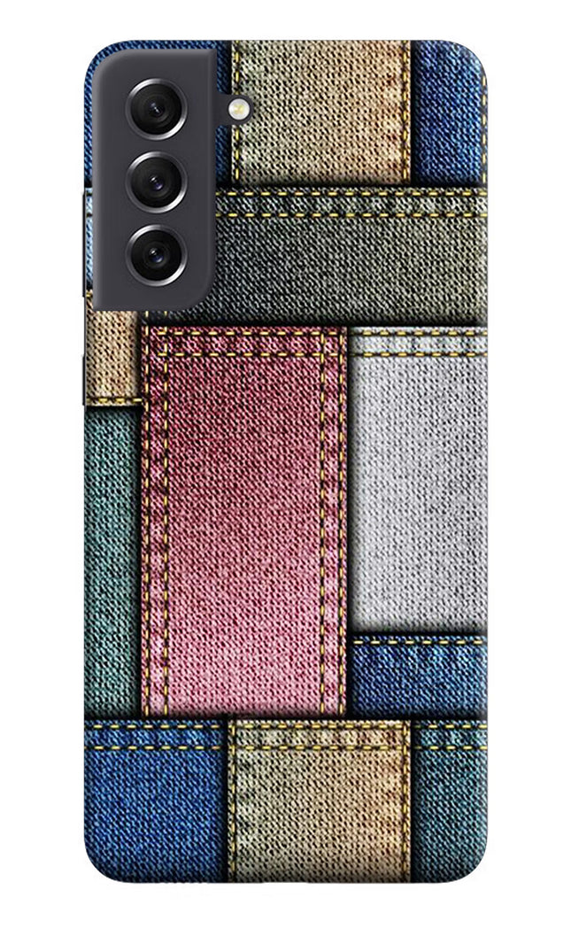 Multicolor Jeans Samsung S21 FE 5G Hard Case Back Cover by Casekaro
