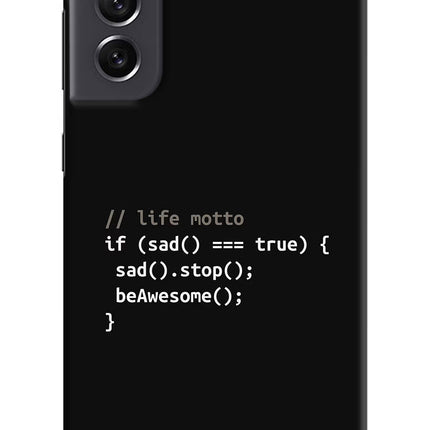 Life Motto Code Samsung S21 FE 5G Hard Case Back Cover by Casekaro