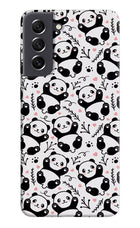 Cute Panda Samsung S21 FE 5G Hard Case Back Cover by Casekaro