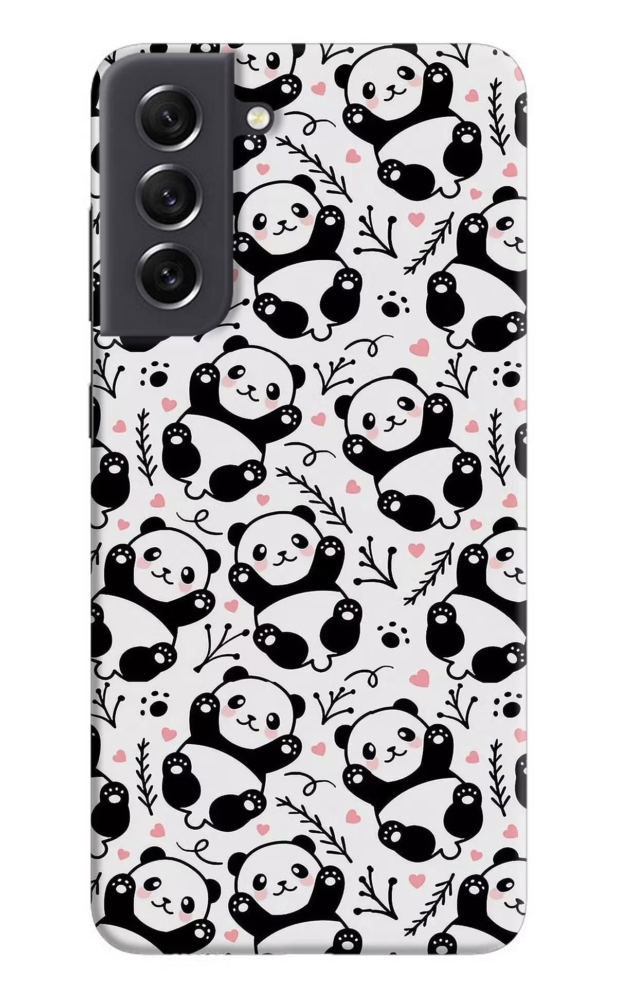 Cute Panda Samsung S21 FE 5G Hard Case Back Cover by Casekaro