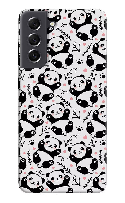 Cute Panda Samsung S21 FE 5G Hard Case Back Cover by Casekaro