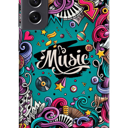 Music Graffiti Samsung S21 FE 5G Hard Case Back Cover by Casekaro
