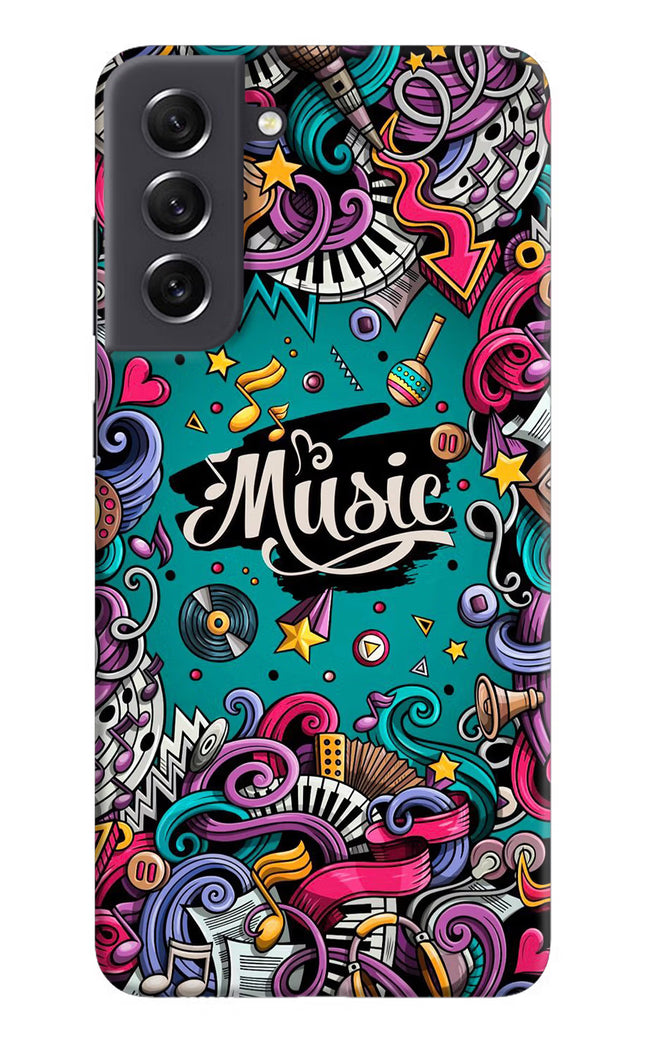 Music Graffiti Samsung S21 FE 5G Hard Case Back Cover by Casekaro