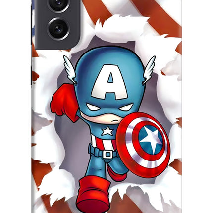 Captain America Samsung S21 FE 5G Hard Case Back Cover by Casekaro