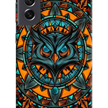 Angry Owl Art Samsung S21 FE 5G Hard Case Back Cover by Casekaro