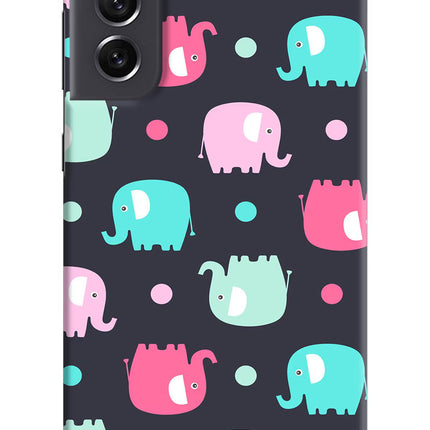 Elephants Samsung S21 FE 5G Hard Case Back Cover by Casekaro