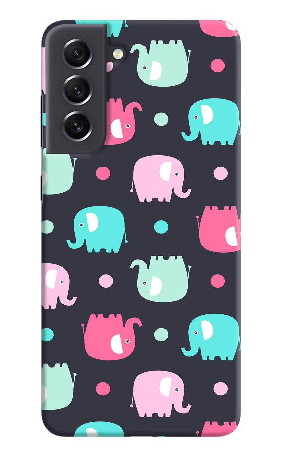 Elephants Samsung S21 FE 5G Back Cover, Hard case