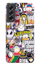 Sticker Bomb Samsung S21 FE 5G Hard Case Back Cover by Casekaro