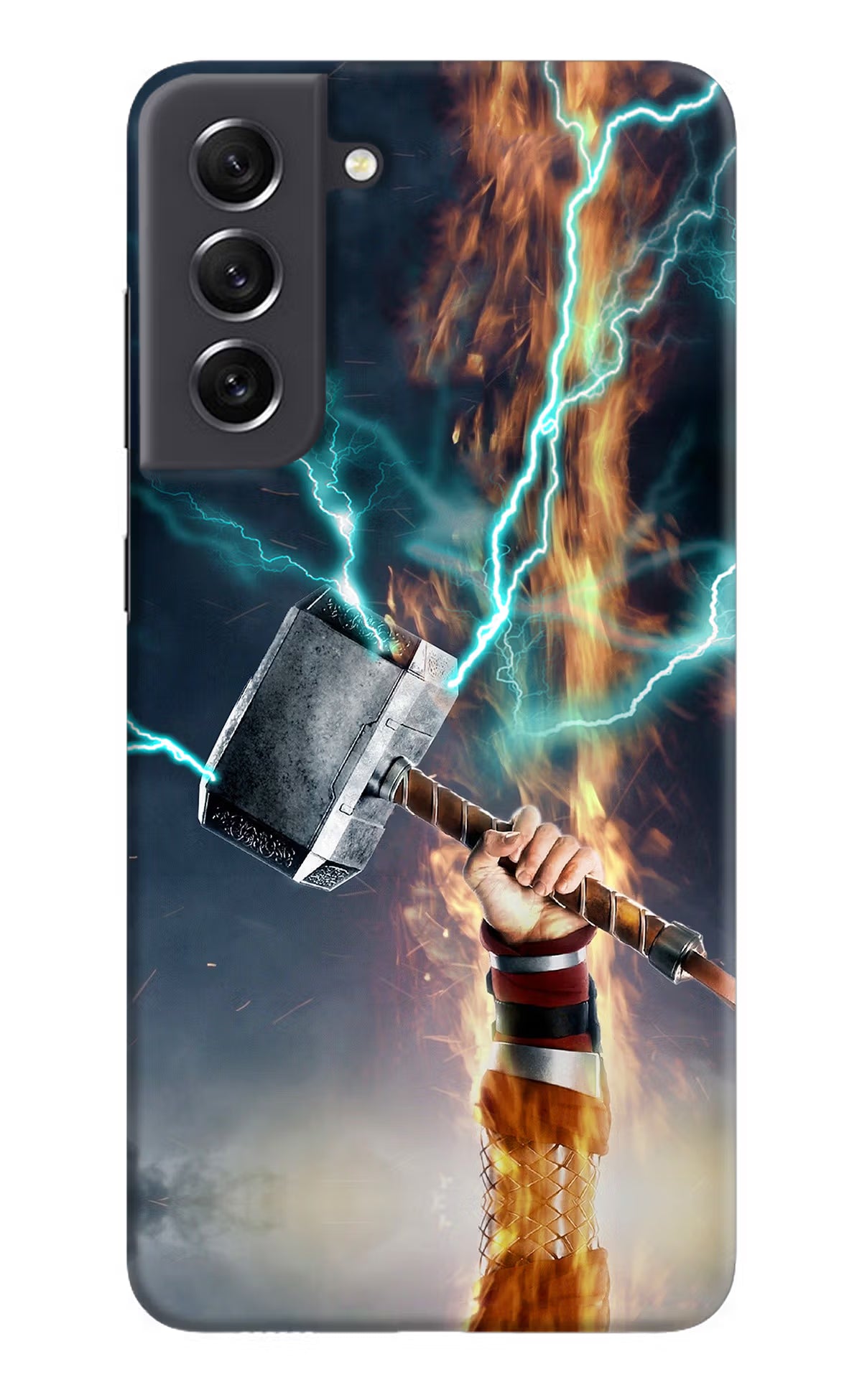 Thor Hammer Mjolnir Samsung S21 FE 5G Hard Case Back Cover by Casekaro