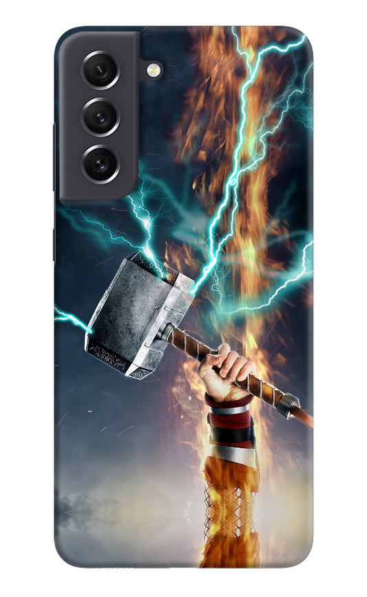 Thor Hammer Mjolnir Samsung S21 FE 5G Hard Case Back Cover by Casekaro