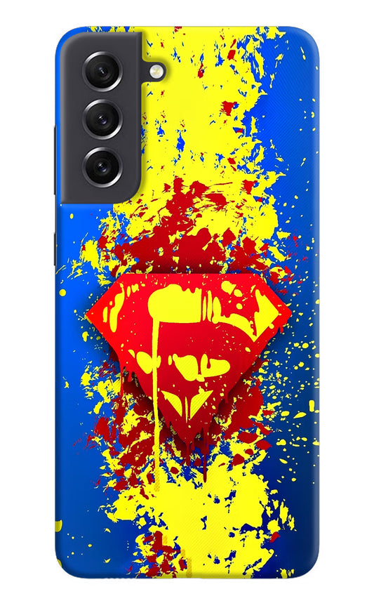 Superman logo Samsung S21 FE 5G Hard Case Back Cover by Casekaro