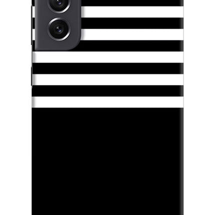 Black and White Print Samsung S21 FE 5G Hard Case Back Cover by Casekaro