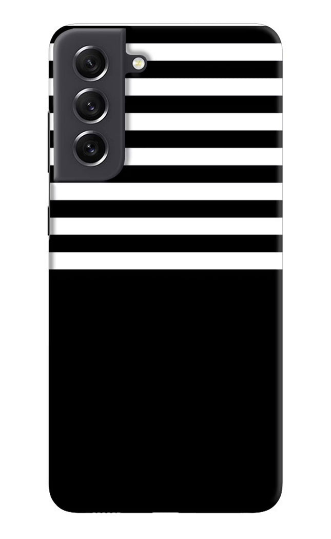 Black and White Print Samsung S21 FE 5G Hard Case Back Cover by Casekaro