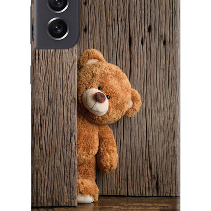 Teddy Wooden Samsung S21 FE 5G Hard Case Back Cover by Casekaro