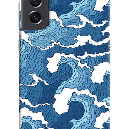 Blue Waves Samsung S21 FE 5G Hard Case Back Cover by Casekaro