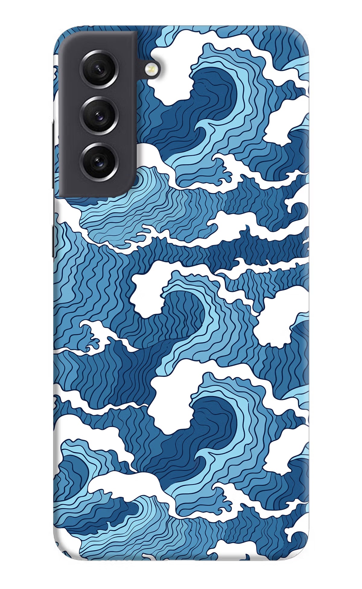 Blue Waves Samsung S21 FE 5G Hard Case Back Cover by Casekaro