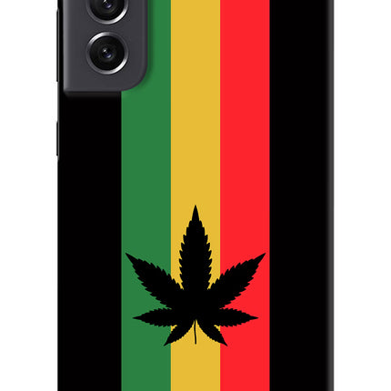 Weed Flag Samsung S21 FE 5G Hard Case Back Cover by Casekaro
