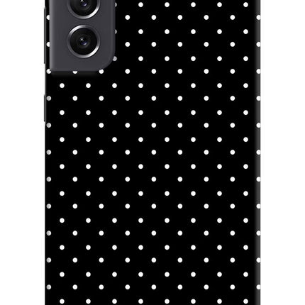 White Dots Samsung S21 FE 5G Hard Case Back Cover by Casekaro