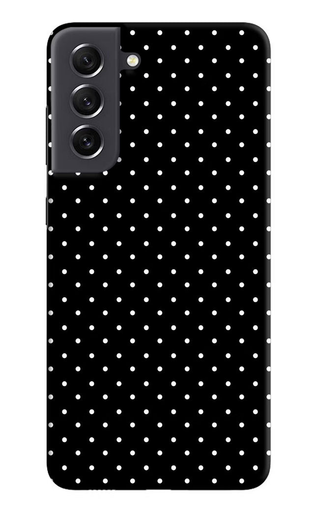 White Dots Samsung S21 FE 5G Hard Case Back Cover by Casekaro