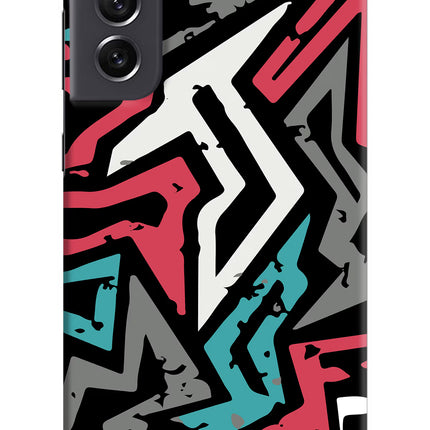 Geometric Graffiti Samsung S21 FE 5G Hard Case Back Cover by Casekaro