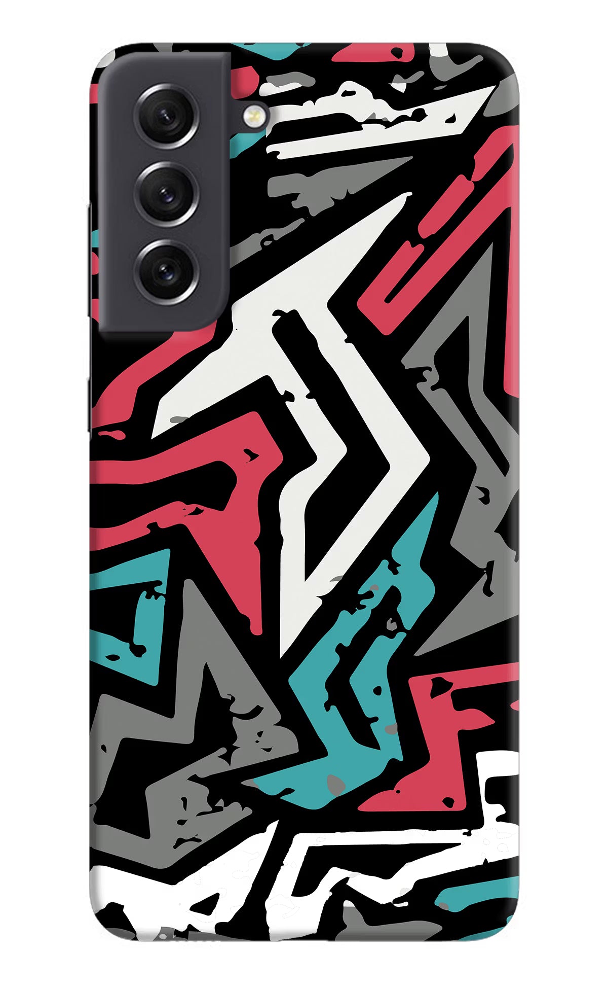 Geometric Graffiti Samsung S21 FE 5G Hard Case Back Cover by Casekaro