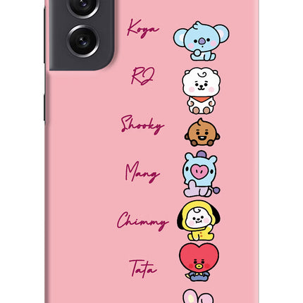 BTS names Samsung S21 FE 5G Hard Case Back Cover by Casekaro