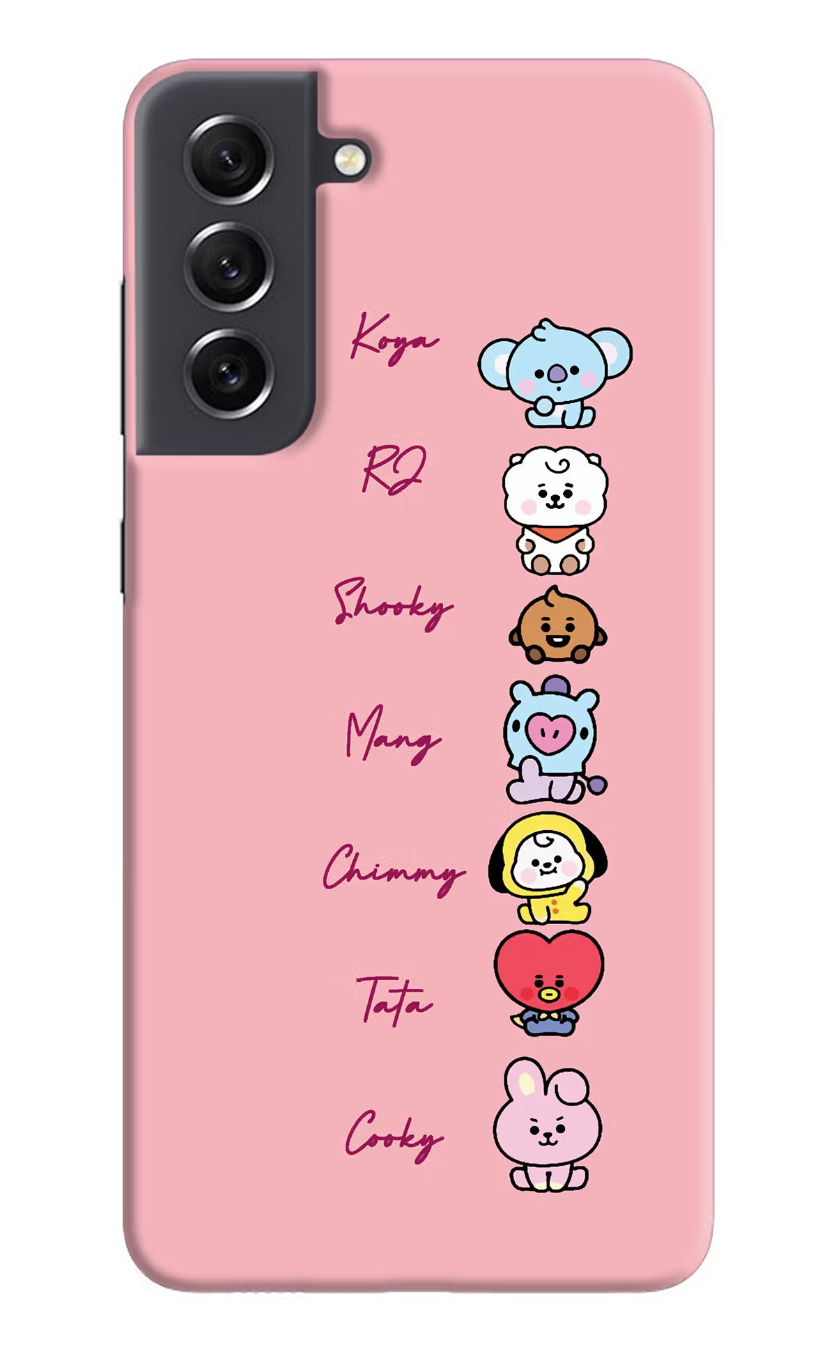 BTS names Samsung S21 FE 5G Hard Case Back Cover by Casekaro