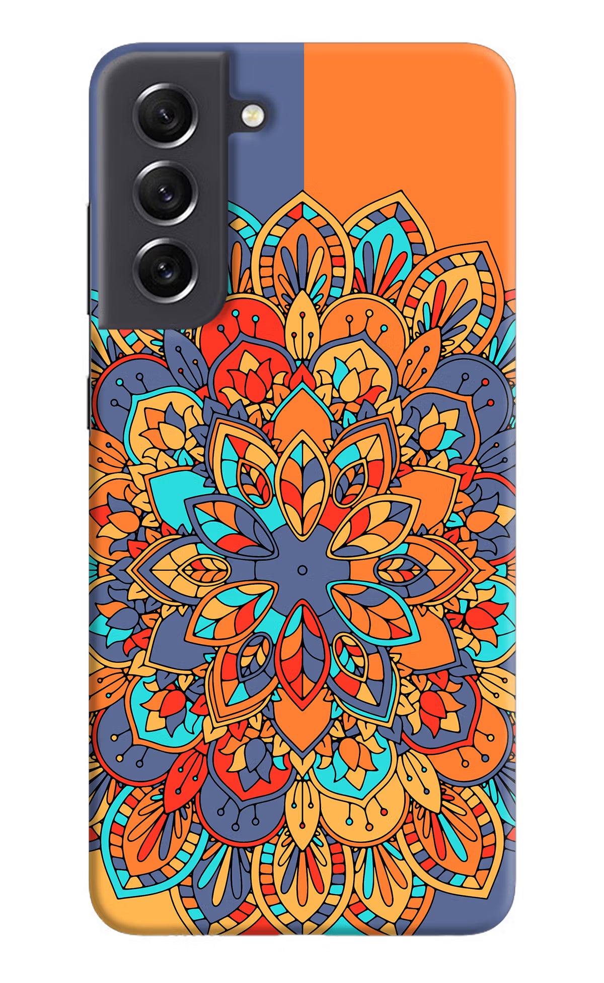 Color Mandala Samsung S21 FE 5G Hard Case Back Cover by Casekaro