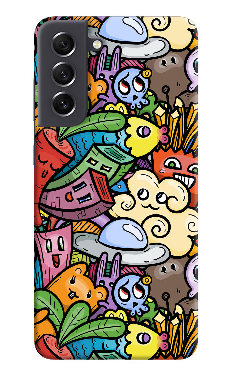 Veggie Doodle Samsung S21 FE 5G Back Cover, Hard case