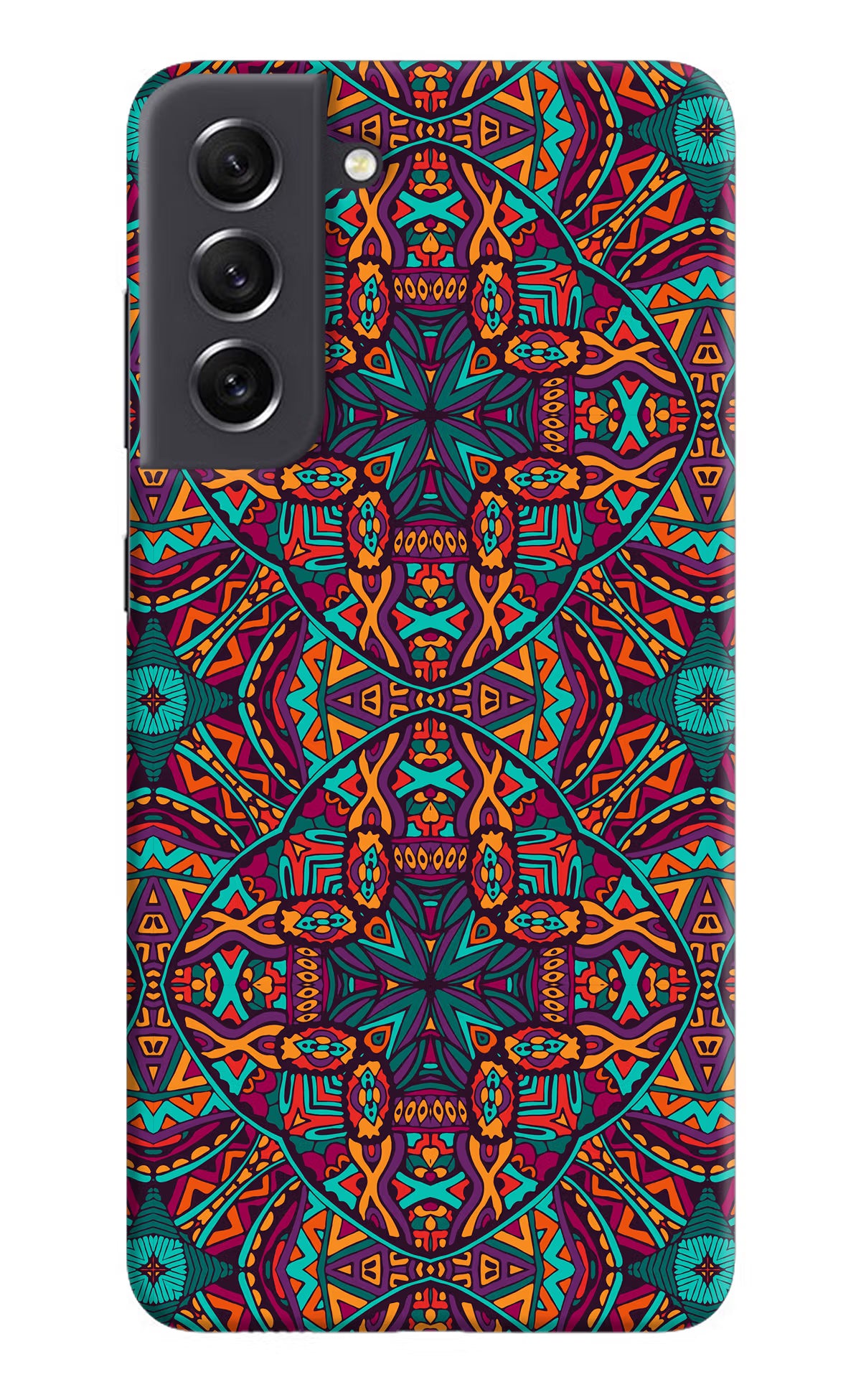 Colour Mandala Samsung S21 FE 5G Hard Case Back Cover by Casekaro