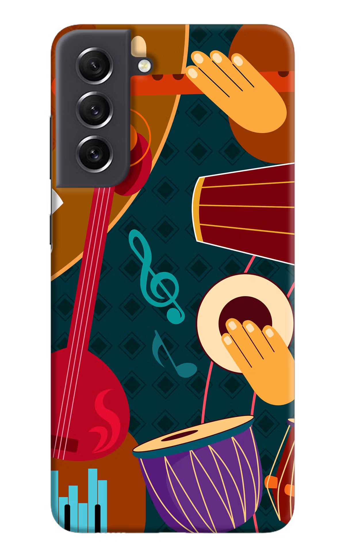 Music Instrument Samsung S21 FE 5G Hard Case Back Cover by Casekaro