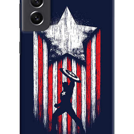 Captain America Marvel Art Samsung S21 FE 5G Hard Case Back Cover by Casekaro