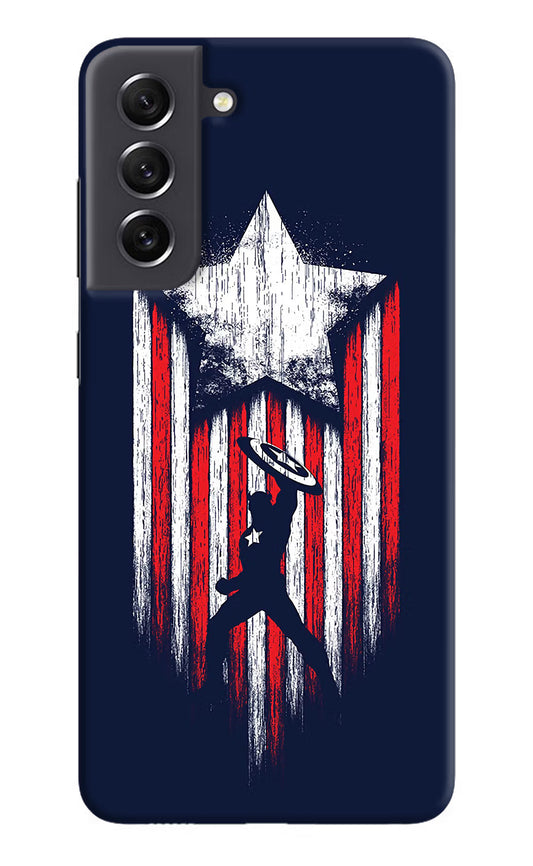 Captain America Marvel Art Samsung S21 FE 5G Hard Case Back Cover by Casekaro