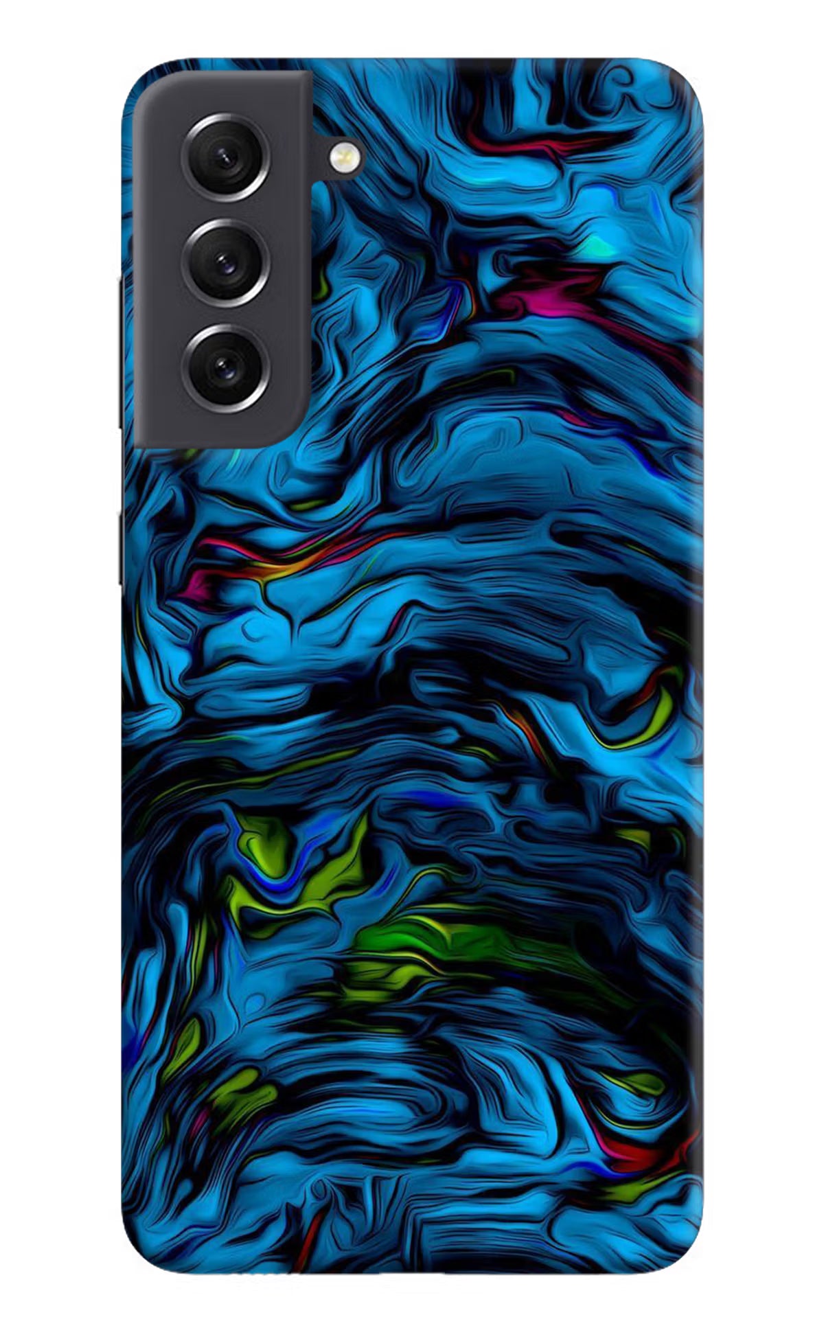 Dark Blue Abstract Samsung S21 FE 5G Hard Case Back Cover by Casekaro