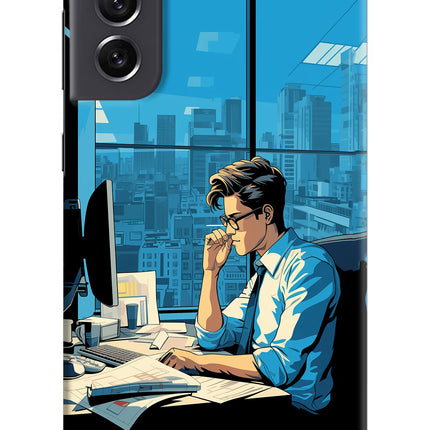Focused Hustler (AI Generated) Samsung S21 FE 5G Hard Case Back Cover by Casekaro