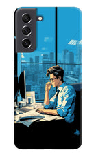 Focused Hustler (AI Generated) Samsung S21 FE 5G Hard Case Back Cover by Casekaro