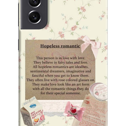Hopeless Romantic Samsung S21 FE 5G Hard Case Back Cover by Casekaro