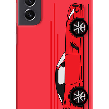 Red Velocity Samsung S21 FE 5G Hard Case Back Cover by Casekaro