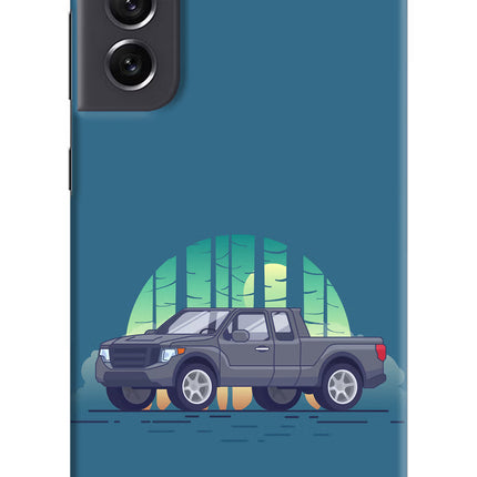 Retro Garage Vibe Samsung S21 FE 5G Hard Case Back Cover by Casekaro