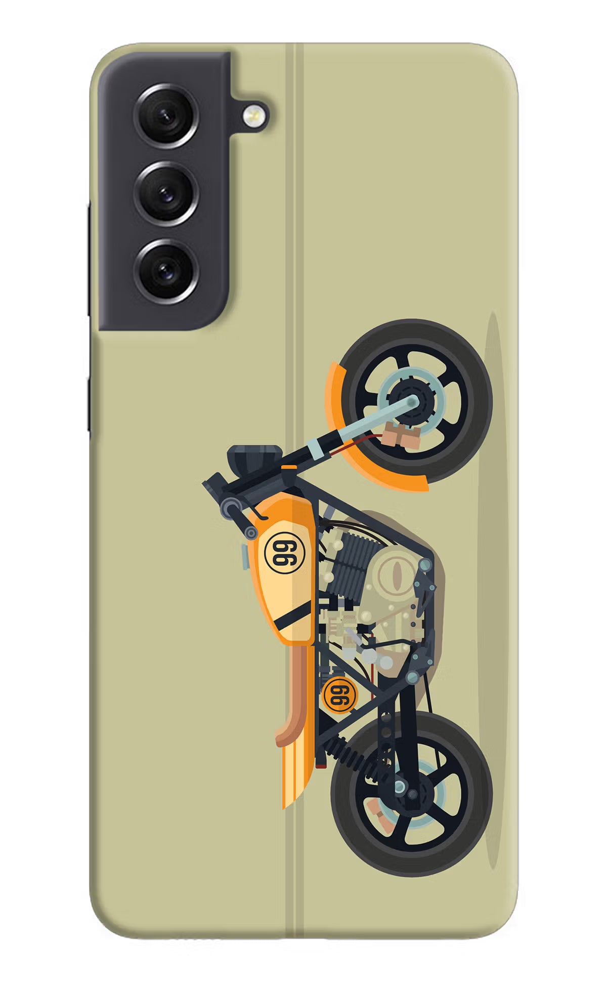 Vertical Speedster Samsung S21 FE 5G Hard Case Back Cover by Casekaro