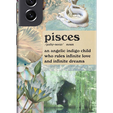 Pisces Zodiac Samsung S21 FE 5G Hard Case Back Cover by Casekaro