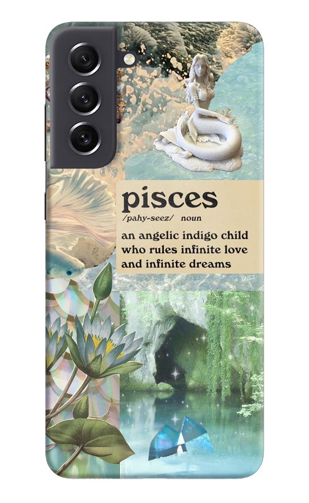 Pisces Zodiac Samsung S21 FE 5G Hard Case Back Cover by Casekaro
