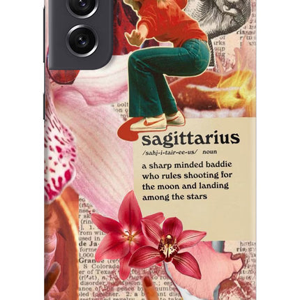 Sagittarius Zodiac Samsung S21 FE 5G Hard Case Back Cover by Casekaro