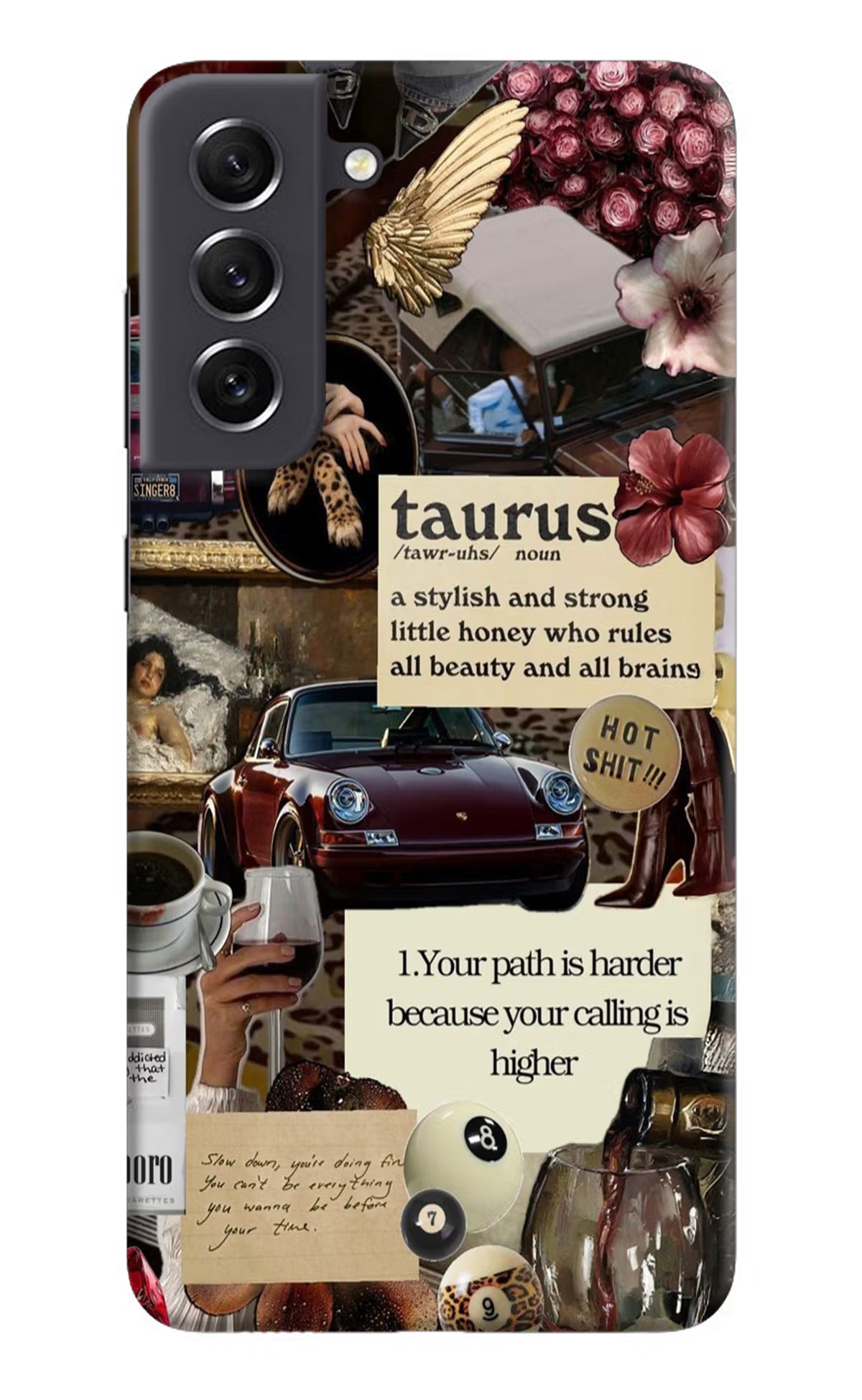 Taurus Zodiac Samsung S21 FE 5G Hard Case Back Cover by Casekaro