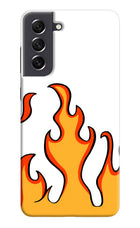 Fired Up – White Samsung S21 FE 5G Hard Case Back Cover by Casekaro