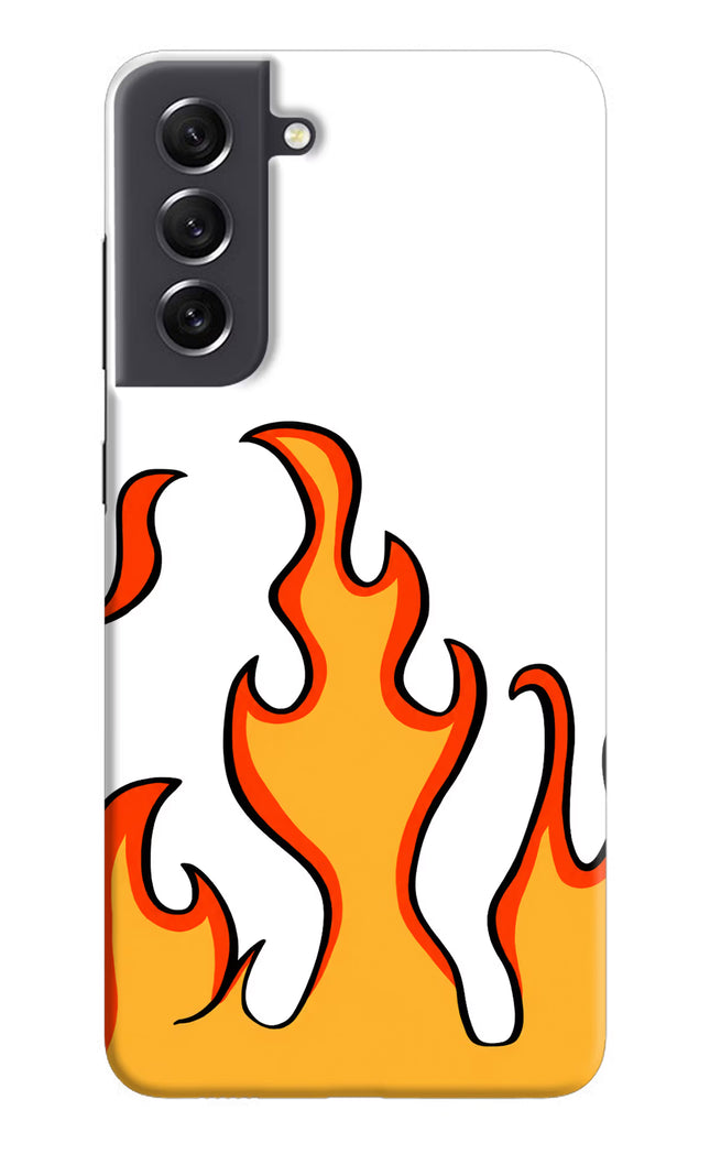 Fired Up – White Samsung S21 FE 5G Hard Case Back Cover by Casekaro