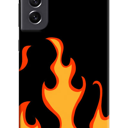 Fired Up – Black Samsung S21 FE 5G Hard Case Back Cover by Casekaro